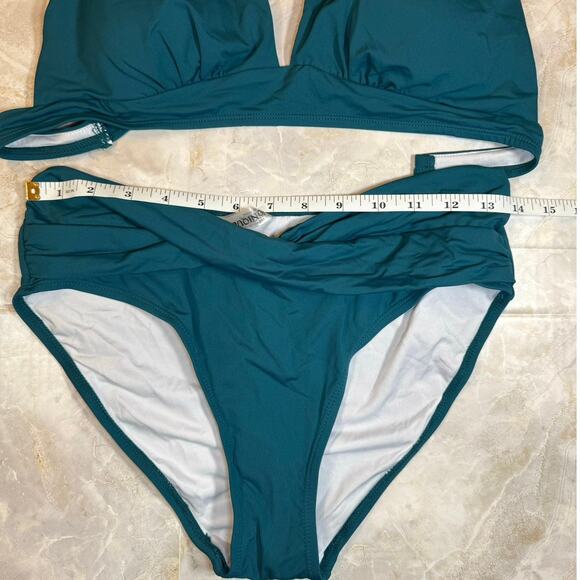 NWT YONIQUE Teal Twist-Front Bikini Set – Size M - Picture 7 of 7